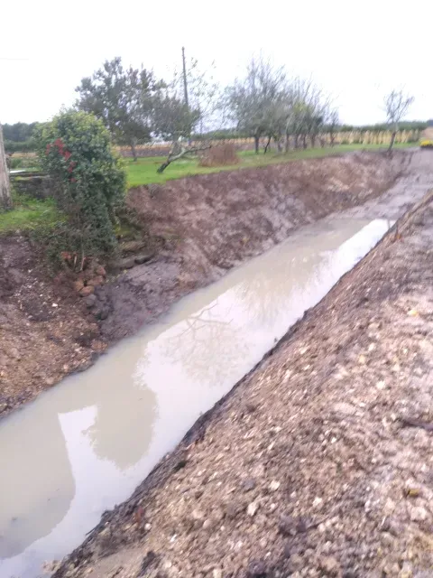 Fossé plein d'eau